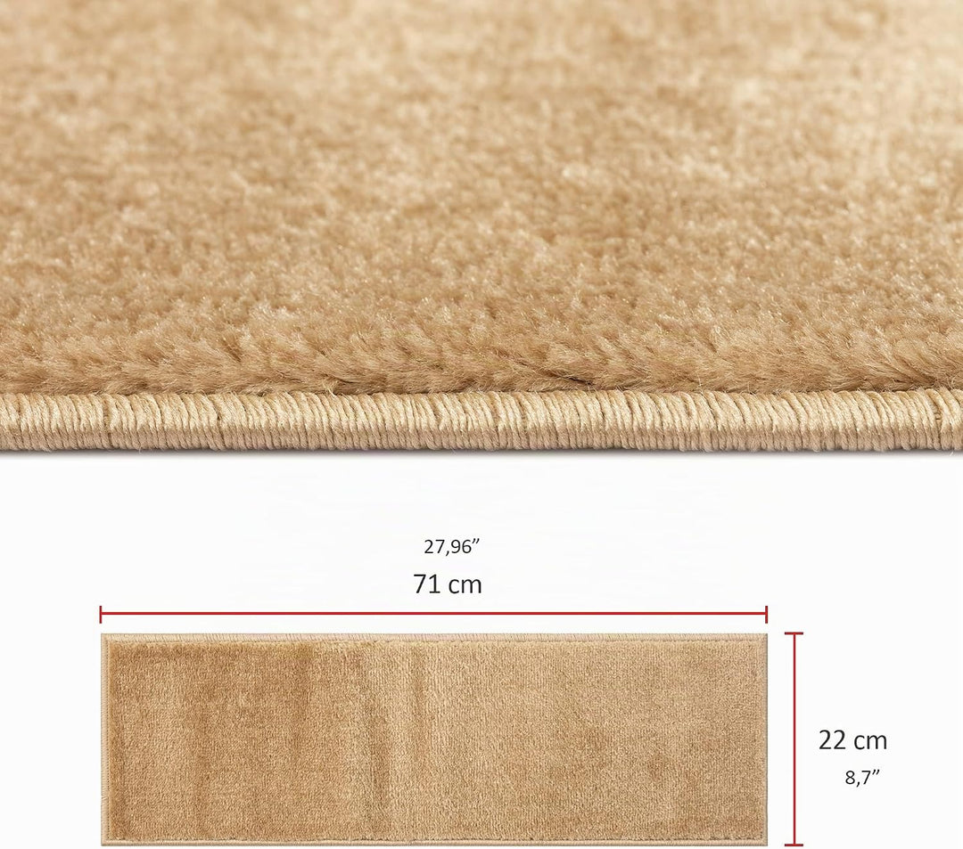 Glary Home 15er Set Stufenmatten 22cm x 71cm x 1.2cm Treppenteppich Selbstklebend / GH13A-DBE (Schli