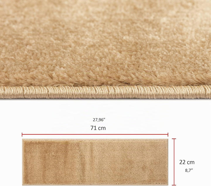 Glary Home 15er Set Stufenmatten 22cm x 71cm x 1.2cm Treppenteppich Selbstklebend / GH13A-DBE (Schli