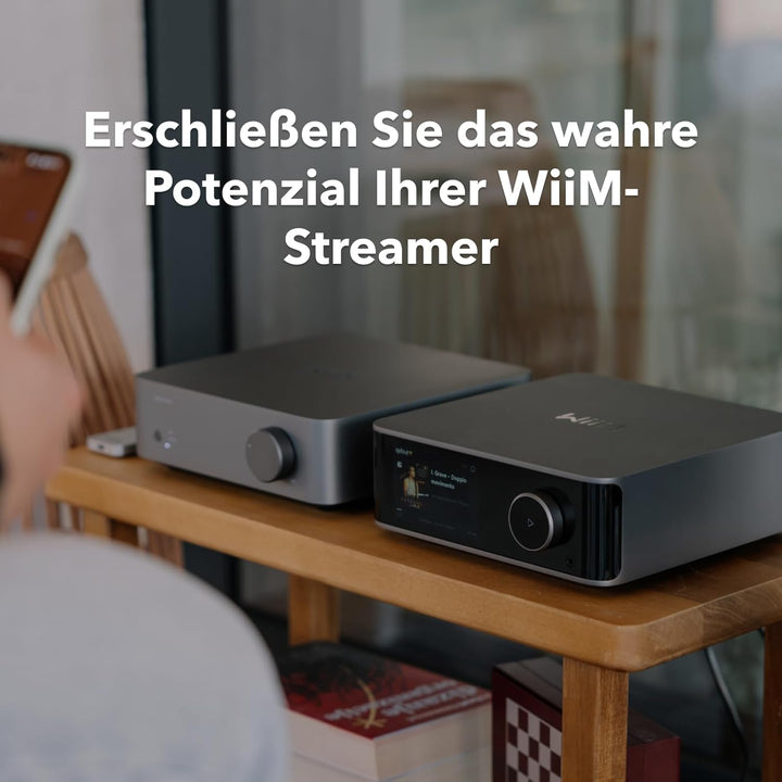 WiiM Vibelink Amp | 100W Leistung Verstärker mit Premium ESS 9039Q2M DAC und TI TPA3255 | Kompatibel
