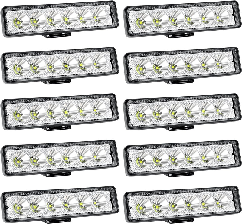 Willpower 10PCS Mini Led Arbeitsscheinwerfer Bar 6 Zoll 18W LED Scheinwerfer 12V 24V Spot Zusatzsche