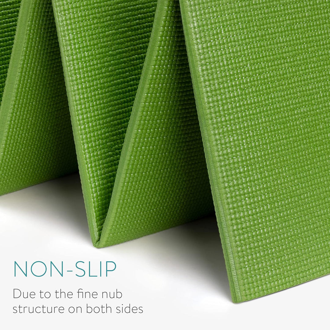 Navaris Klappbare Yoga Matte Fitnessmatte - 4mm Sportmatte Fitness Pilates Sport Gymnastikmatte ruts