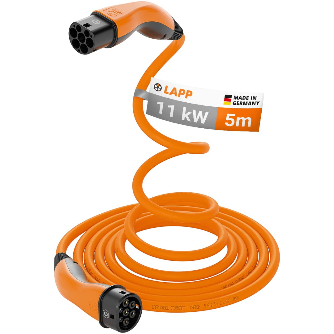 Lapp Mobility Helix Typ 2 Ladekabel 11 kW/Selbstaufrollend / 20 A / 3-Phasig/E-Auto Ladekabel/Mode 3