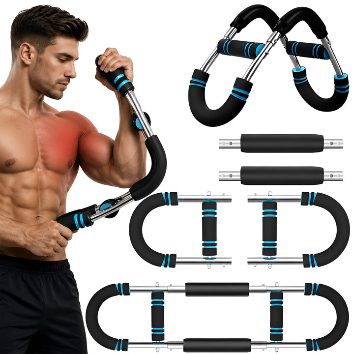 Adjustable Twister Arm Trainer with 3 Resistance Levels 40-90LB - U-Shaped Strength Training Equipme