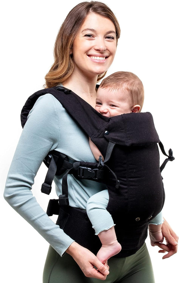 Beco Gemini Babytrage Neugeborene ab Geburt bis Kleinkind - 4 Tragepositionen, Baby Trage aus 100 %