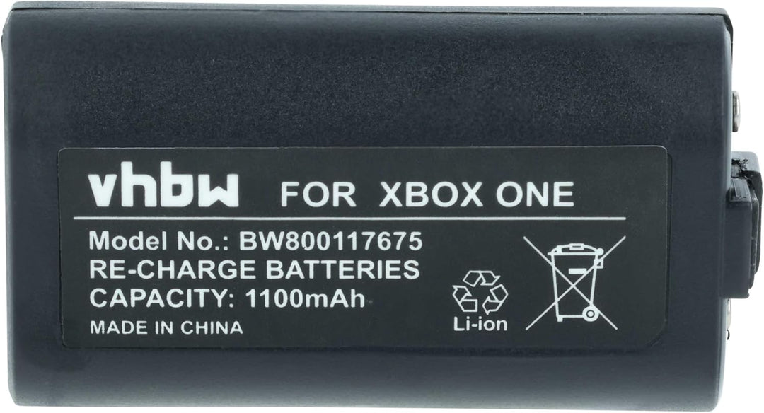 vhbw 2X Akku kompatibel mit Microsoft Xbox One Controller, Xbox One Elite Controller (1100mAh, 3V, L