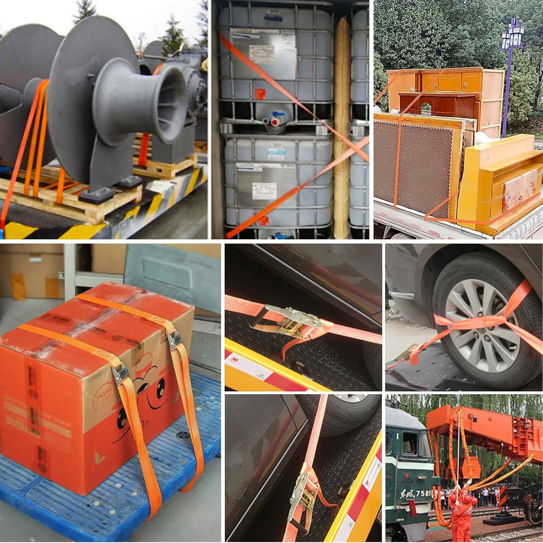 12 Stück Spanngurte mit Ratsche und Haken 2 teilig 2000kg 6m 38mm 2000 daN 2t Ratschengurte TÜV/GS Z