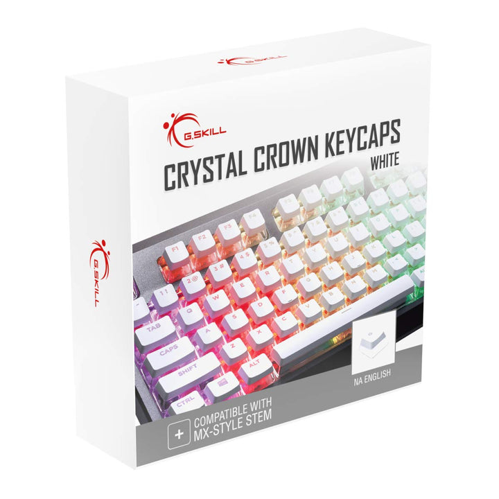 G.SKILL Crystal Crown Tastenkappen - Tastenkappen-Set mit transparenter Schicht für mechanische Tast