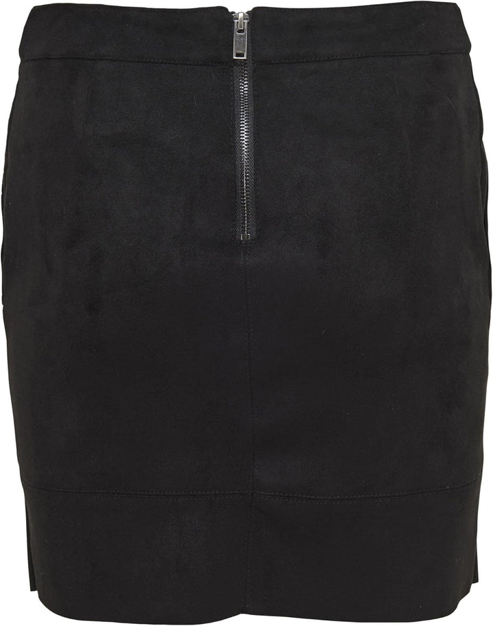 ONLY Damen Onljulie Fauxsuede Bonded Skirt OTW Noos Rock 34 Schwarz (Black Black), 34 Schwarz (Black