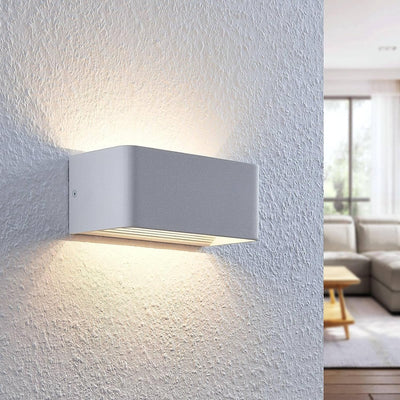 Lindby LED Wandleuchte, Wandlampe Innen 'Lonisa' (Modern) in Weiss aus Metall u.a. für Wohnzimmer &