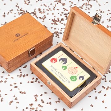 CHOCOLISSIMO - Schokolade Geschenk - Schokoladentafel aus weisser Schokolade in Form einer Visitenka