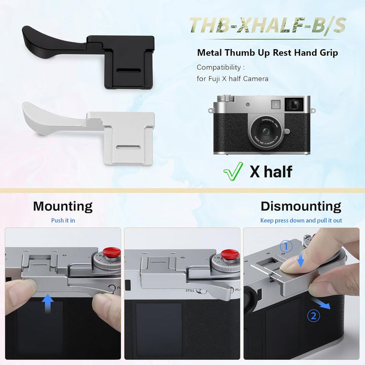Haoge THB-XHALF-S THB-XHALF-S Daumengriff aus Metall für Fujifilm X Halbkamera, digitales Zubehör, X