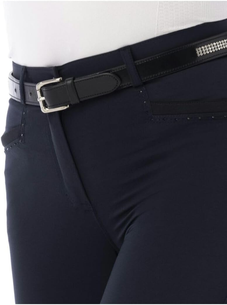 Equi-Theme Damen Reithose Silikon Kniebesatz SAFIR in 4 edlen Farben, Marine-40 Marine