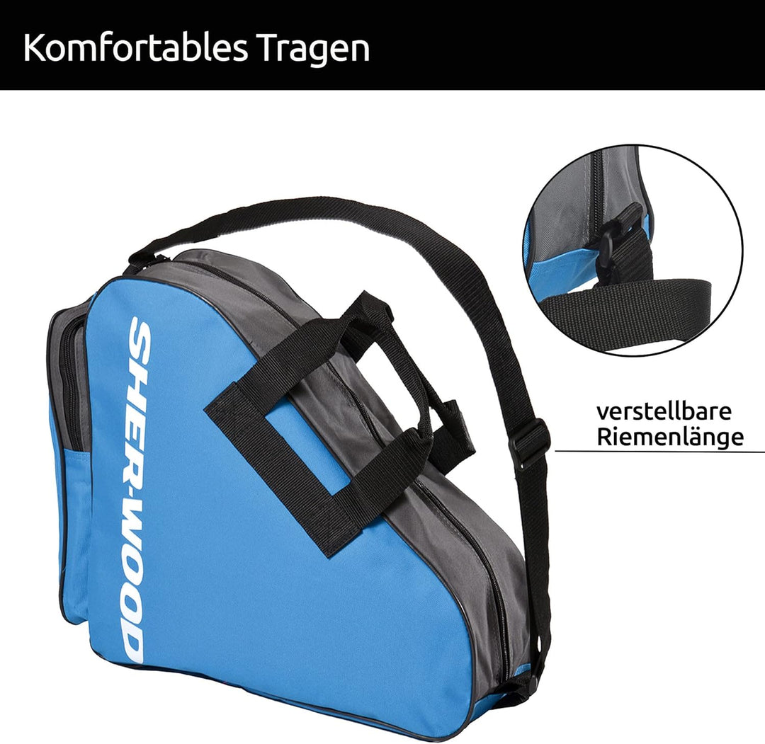 Sherwood Schlittschuhtasche, Inliner-Tasche für Erwachsene und Kinder, Eishockey-Bag, ideal für Roll