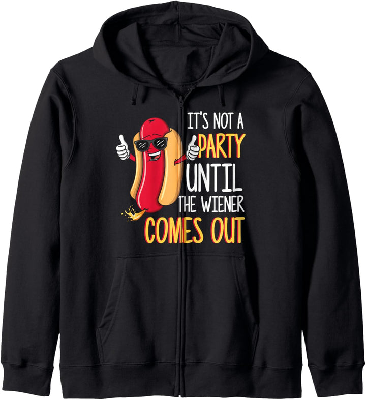 Es ist keine Party, bis der Wiener herauskommt - Hot Dog Kapuzenjacke