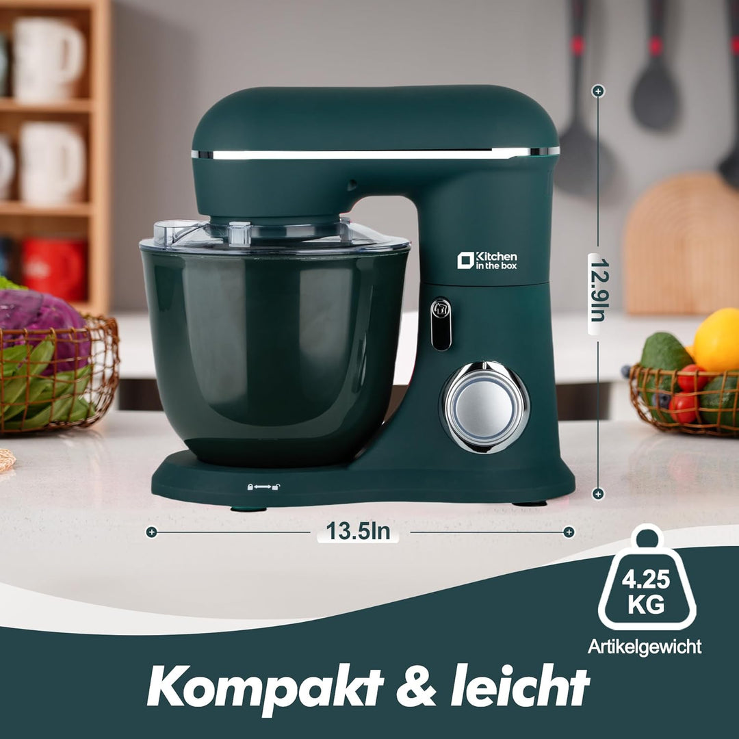 Kitchen in the box Küchenmaschine, 4,5 L & 5 L Knetmaschine, 10+P Geschwindigkeits Teigmaschine mit