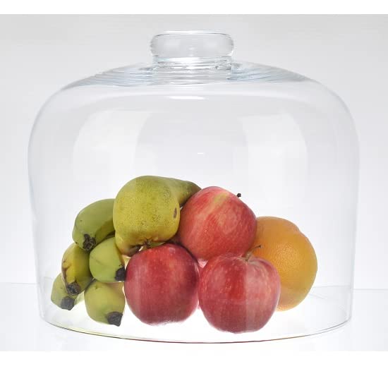 EMH Handgefertigte Glasabdeckung Cloche Dome Hoch 27cm x 30cm