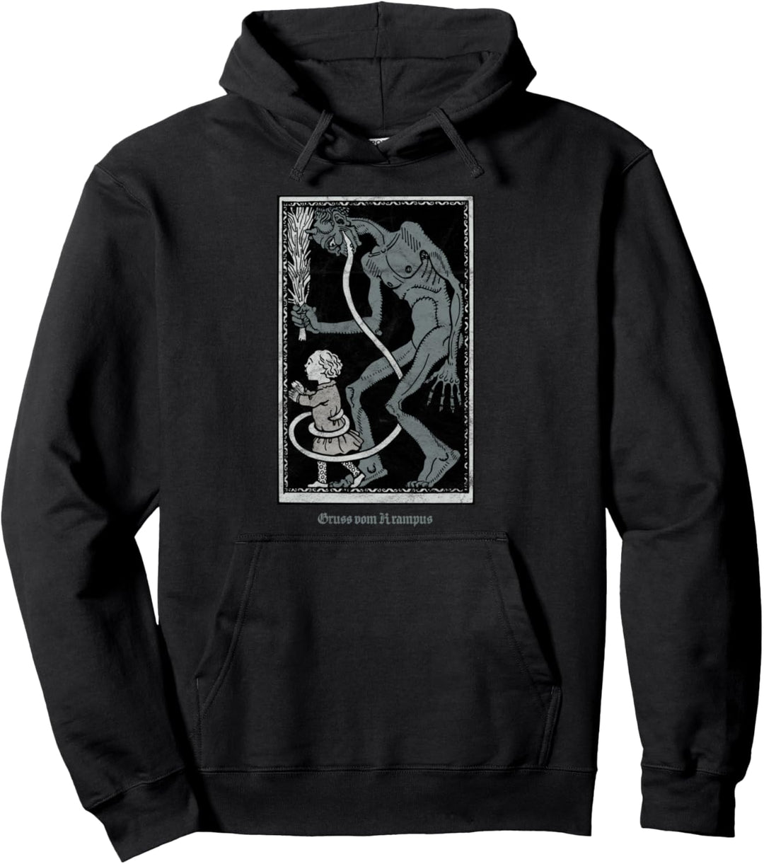 Gruss vom Krampus Weihnachten Dämon Percht Horror Okkult Pullover Hoodie