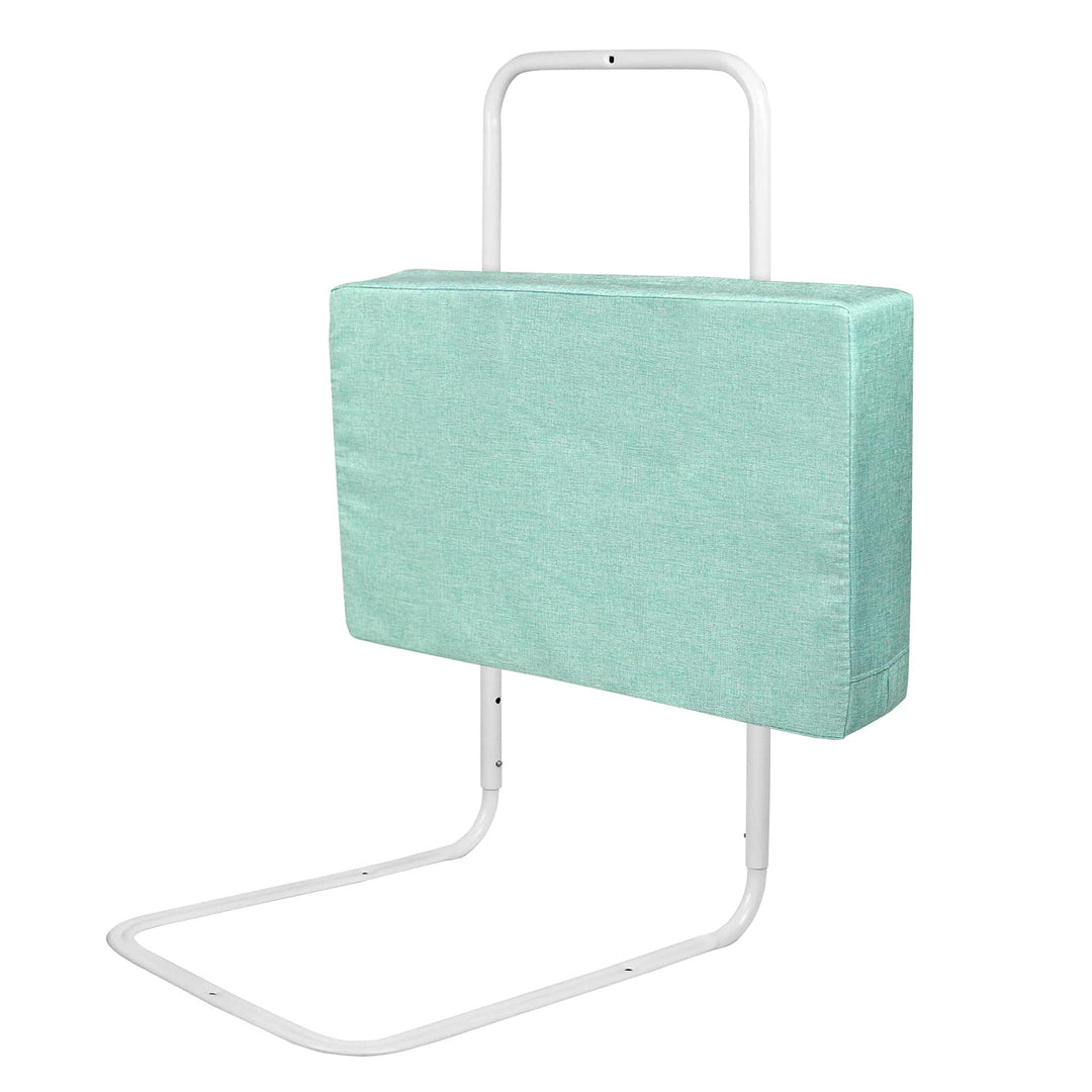 Froadp 60cm Leinen Kindersoftpack Bettgitter, Höhenverstellbar Kinderbettgitter, Rausfallschutz Beis