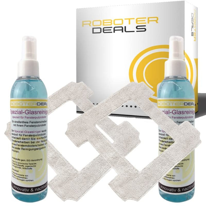 Roboter Deals - Zubehör Set, Ersatzteile Kit für Ecovacs Winbot W1 Pro (2X Wisch-Pad, 2X Reiniger) F