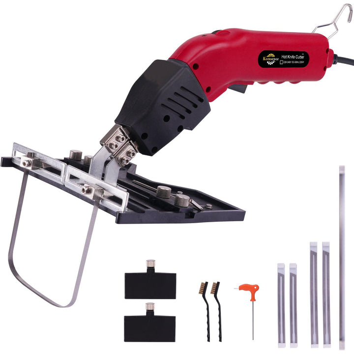 Komsepor 200W Styroporschneider Elektrische Heissmesser Schaumschneider mit 4 Nichrom Klingen 0-600℃