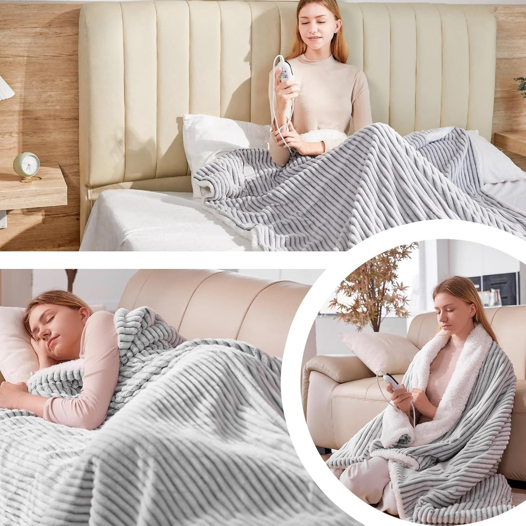 YDW Wärmedecke Heizdecke mit Abschaltautomatik - 200x180 cm Kuscheldecke Electric Blanket Wärme Behe