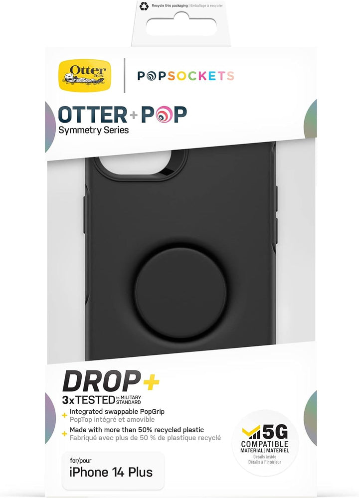 OtterBox Otter+Pop Hülle für iPhone 14 Plus, sturzsicher, schützende Hülle mit PopSockets PopGrip, 3