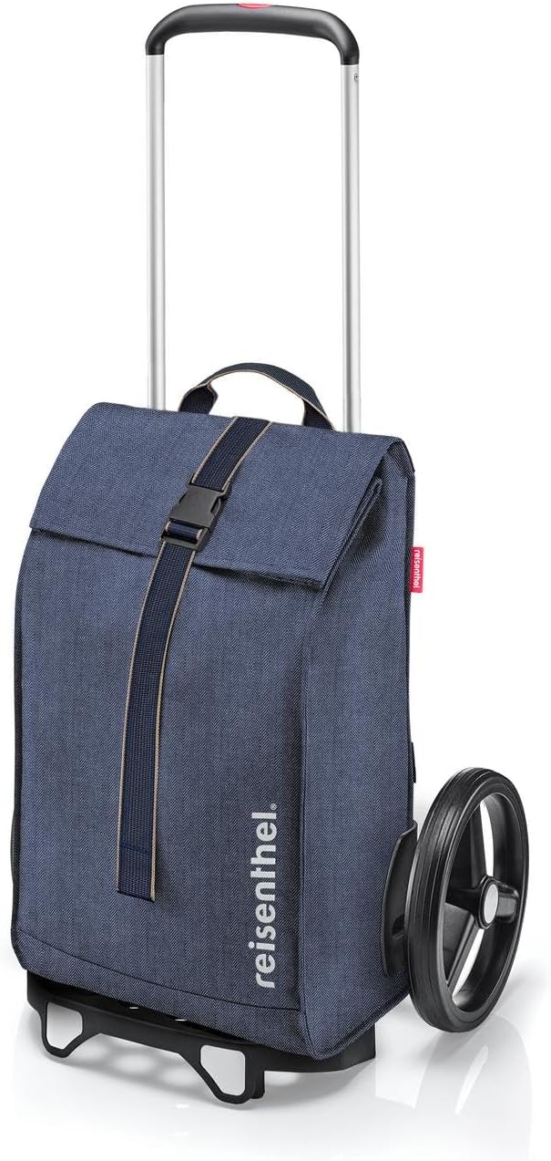 reisenthel Citycruiser Herringbone Dark Blue – Praktische Einkaufstasche mit Mehreren grossen Fächer