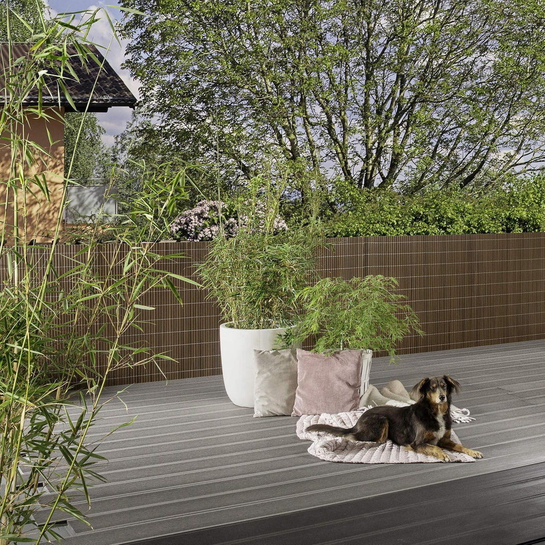 Windhager Sichtschutzmatte Presidio aus Kunststoff in Bambusoptik, Sichtschutz für Garten und Balkon