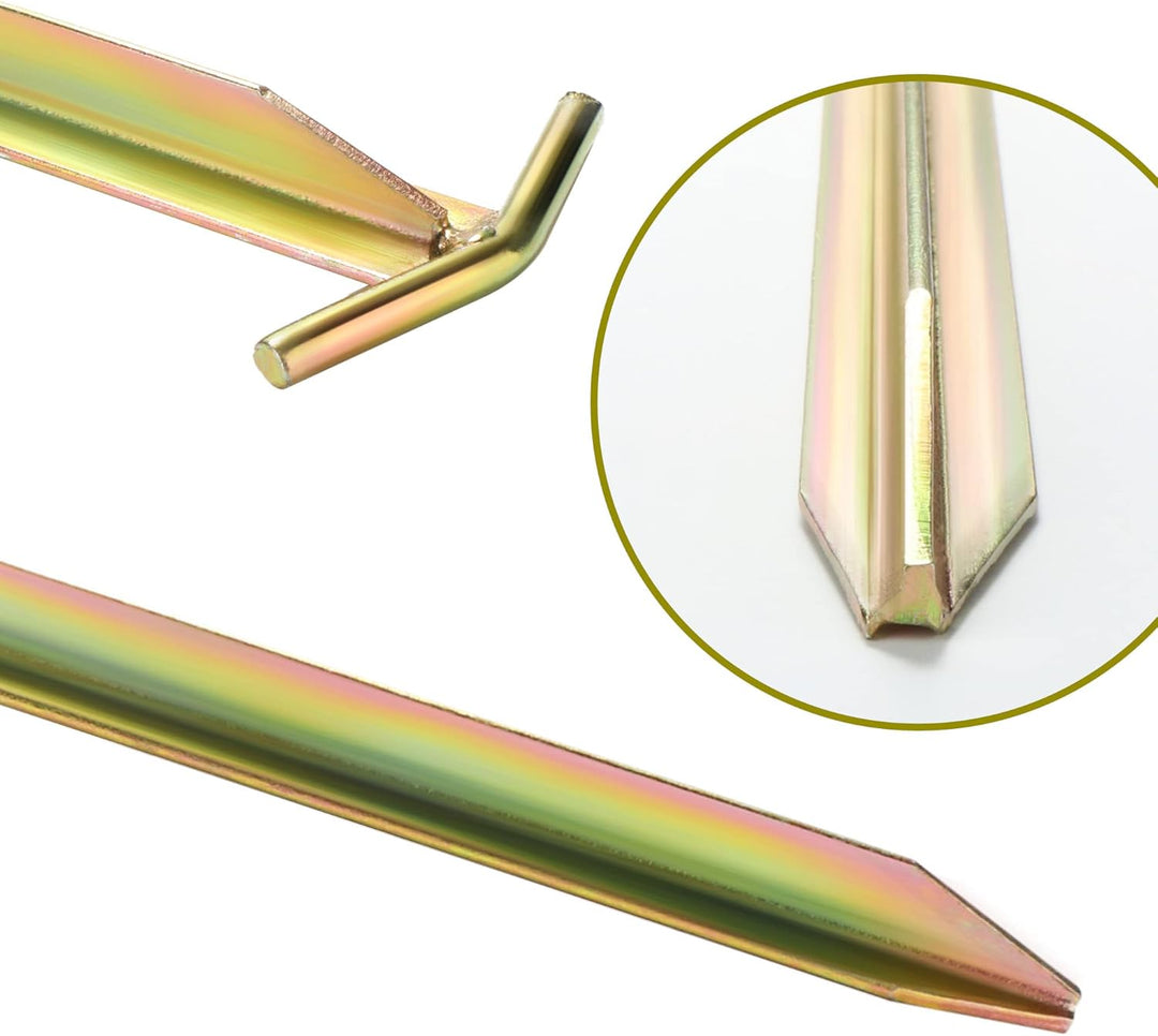 com-four® 32x Zelt-Heringe aus Stahl - Lange und robuste Erdnägel mit T-Profil für Camping und Outdo