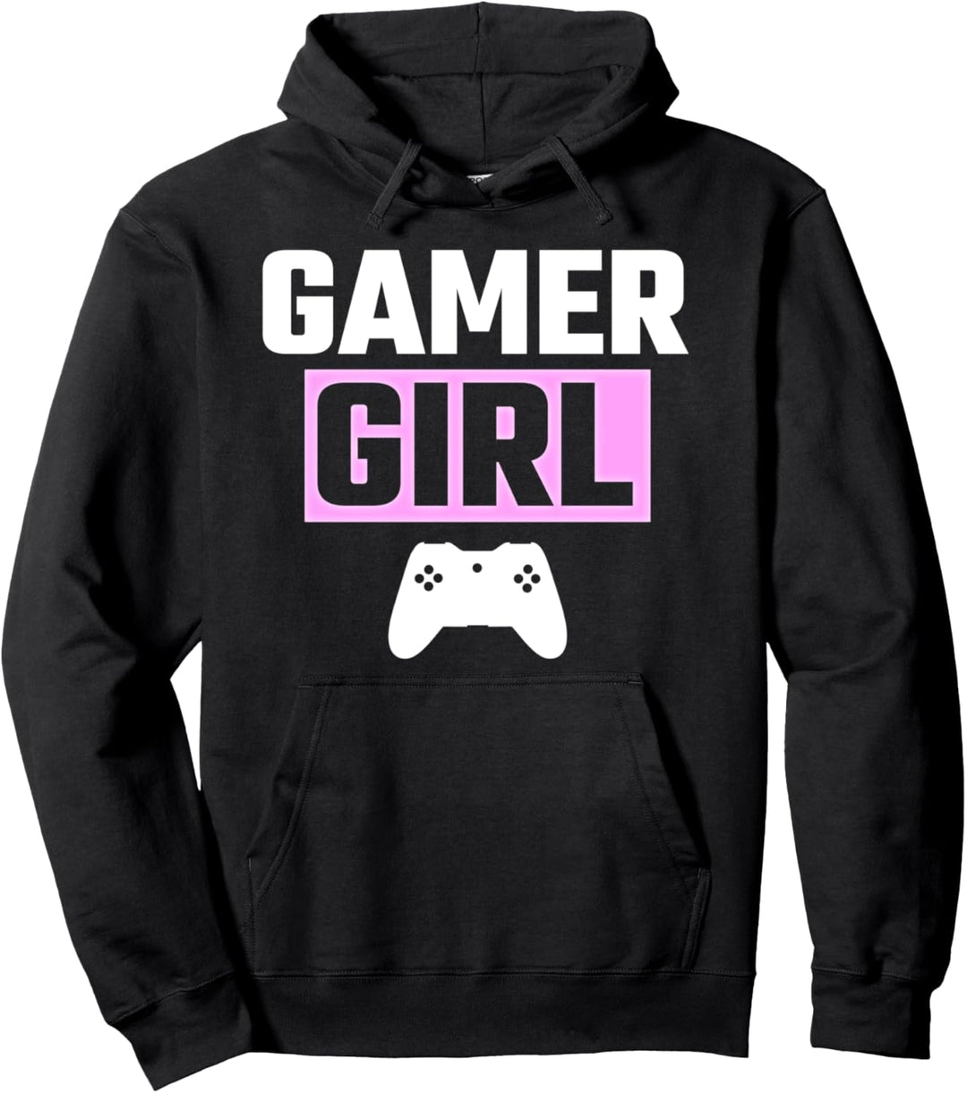 Damen Gamer Girl Gaming Zocker Frauen Mädels Mädchen Nerd Pullover Hoodie