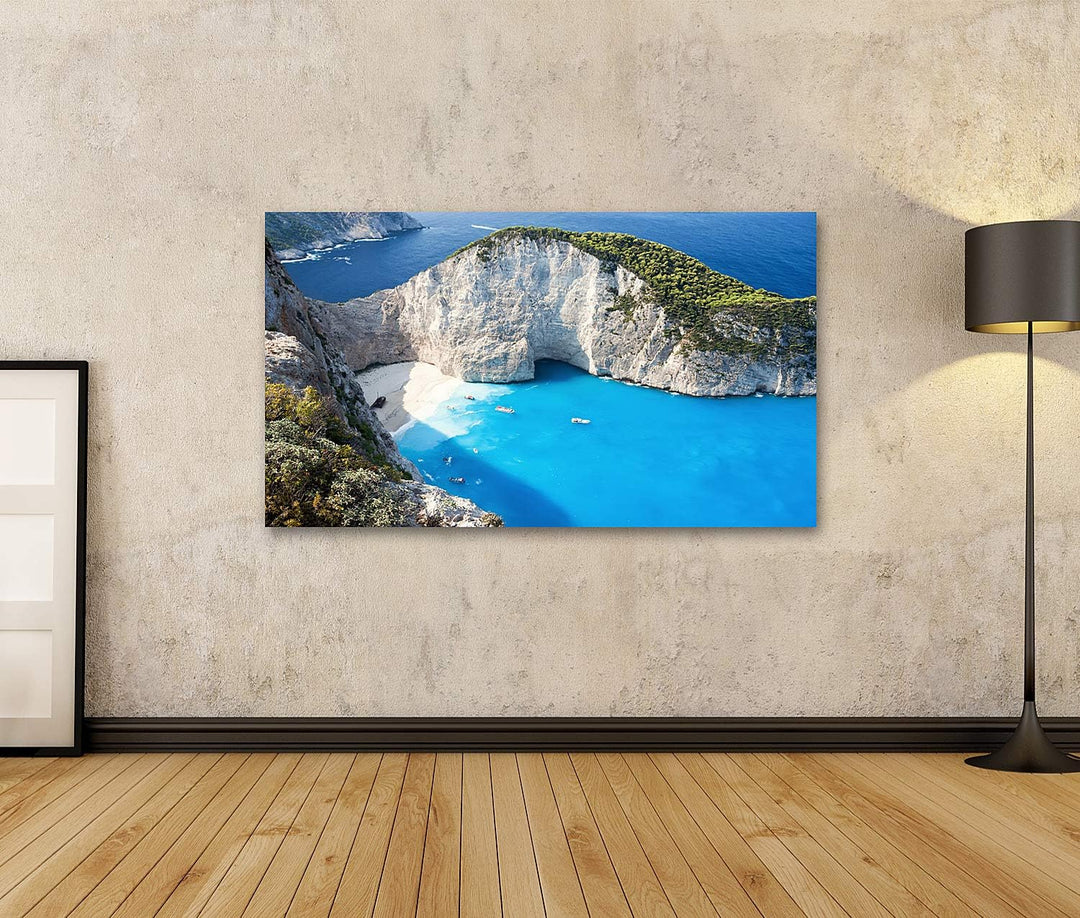 islandburner Bild auf Leinwand Schiffswrack Navagio Strand Zakinthos Zante Bilder Wandbilder Poster