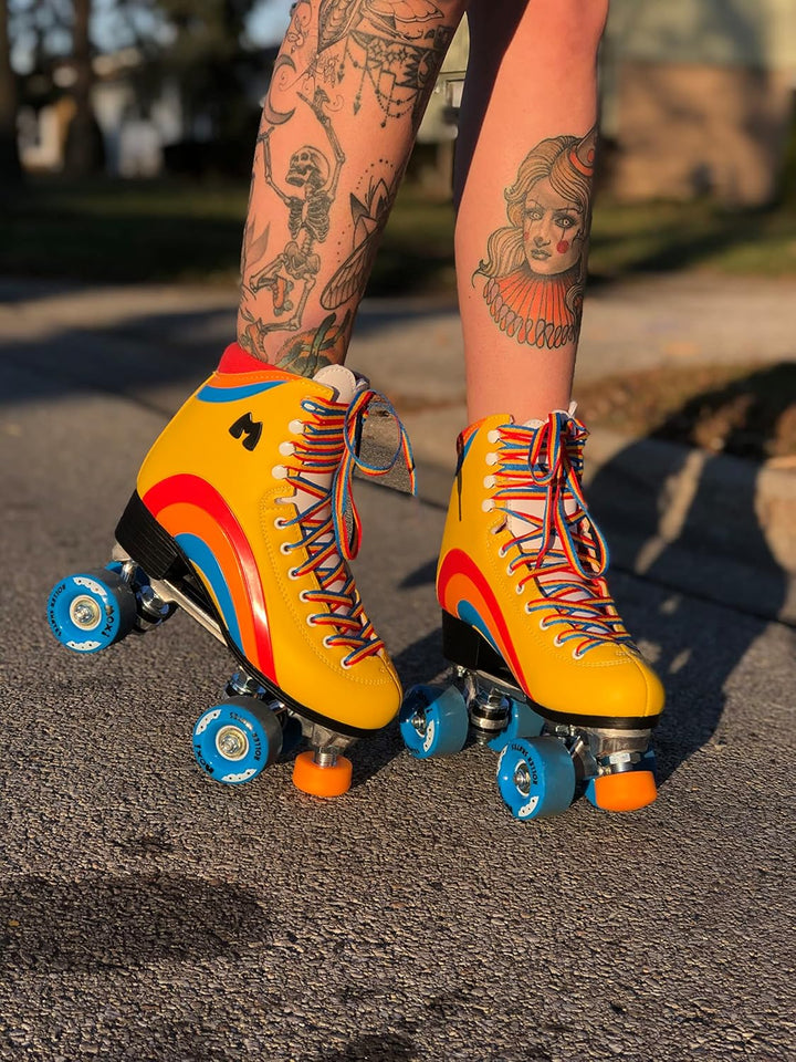 Moxi Skates – Regenbogenreiter – Lustige und modische Rollschuhe für Damen 9 Sonnenschein Gelb, 9 So