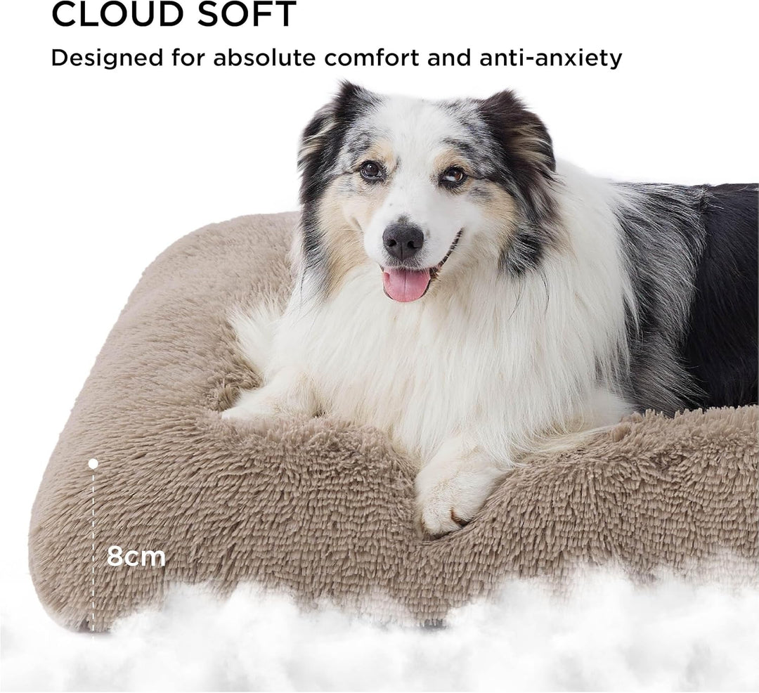 BEDSURE Flauschiges Hundebett Grosse Hunde - 89x58x8 cm Hundebett waschbar für grosse Hunde, rutschf