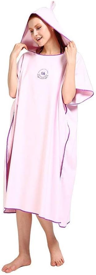Hiturbo Mikrofaser Handtuch Poncho, Umziehhilfe Strand, Surf Poncho Herren und Damen Changing Robe,