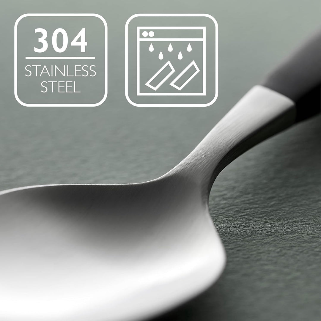 Gense Focus de Luxe Besteckset 12 Teilen Schwarzer/matter Stahl, Schwarzer/Matter Stahl