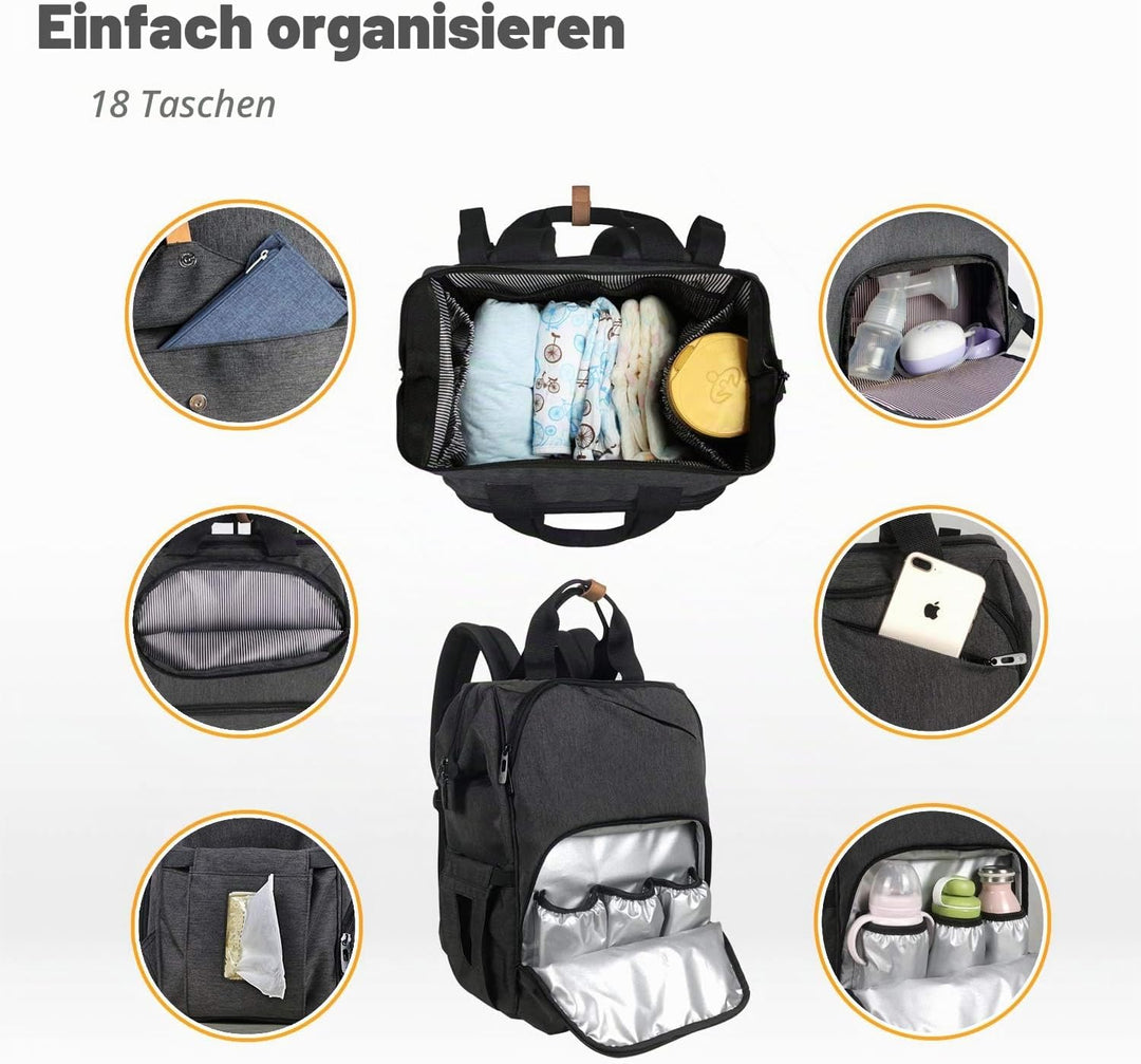 Hap Tim Baby Wickelrucksack Wickeltasche/Rucksack - Multifunktions-Designer Windeltaschen Grosse Kap