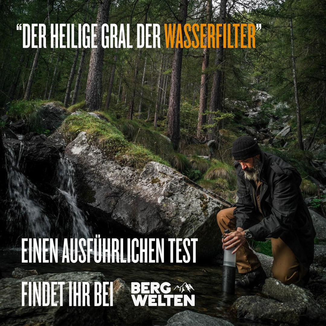 GRAYL GeoPress 710ml Outdoor Wasserfilter Trinkwasser I Eliminiert 99,99% aller Bakterien und Viren