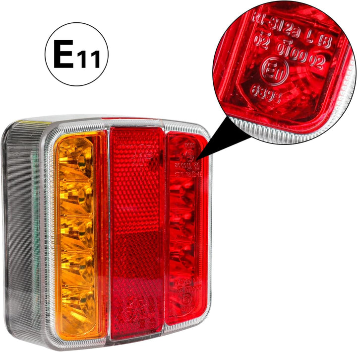 AOHEWEI LED Anhänger Rückleuchten 12V Beleuchtung Bremslichten Lkw Heckleuchte Blinklicht Hinten Was