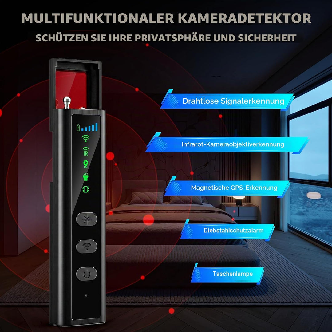 Wanzen Detektor Kamera Detektor Versteckte Kamera Detektor mit 5 Stufen Hidden Camera Detector RF Wi