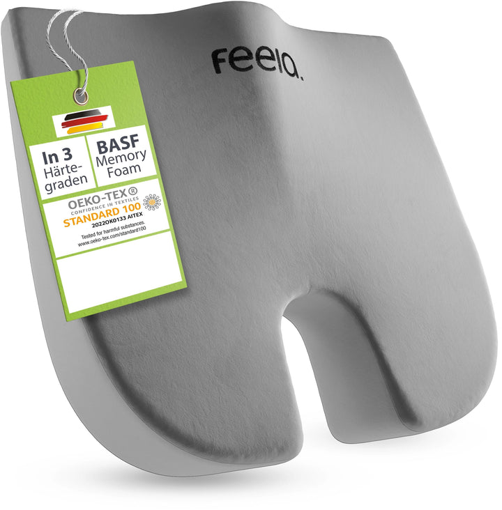 feela.® Orthopädisches Keilkissen [3 Härtegrade] – Memory Foam Haltungskorrektur für mehr Sitzkomfor