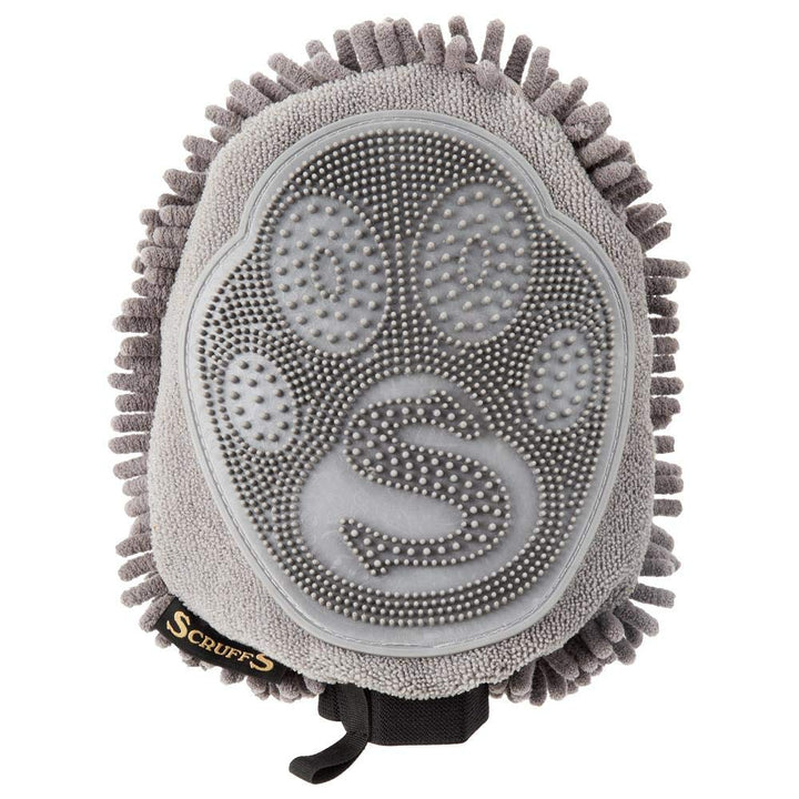 Scruffs Noodle Dry Mit/2 in 1 Trocken-/Fellpflege-Handschuh, 25 x 25 cm, grau grau Handschuh, grau H