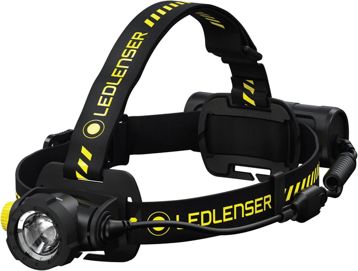 Ledlenser H7R Work Robust Stirnlampe LED, aufladbar mit Lithium Akku, wasserdicht IP67, 1000 Lumen,