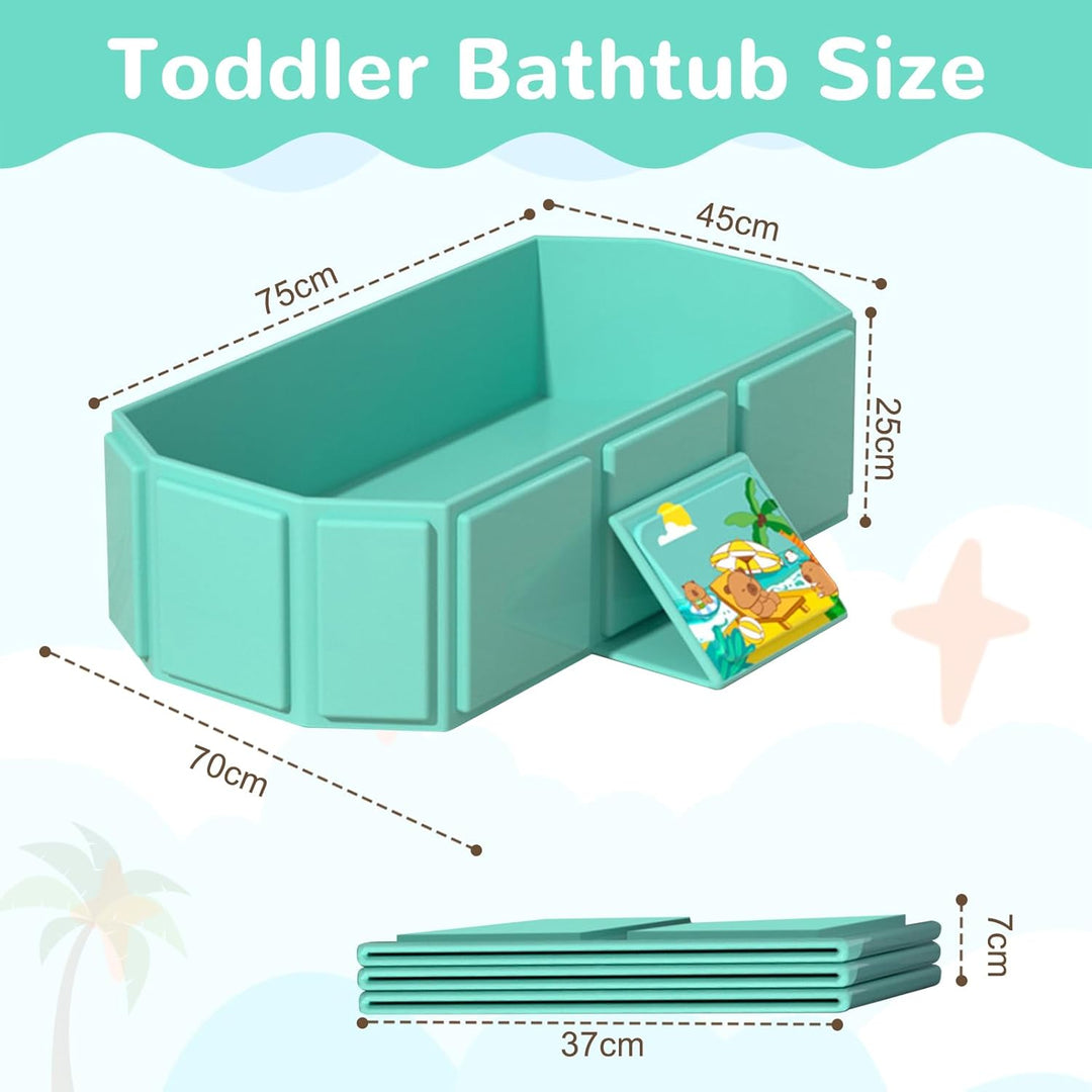 Baby Badewanne Gross Faltbar, Multifunktionale Tragbare Babywanne für 0-8 Jahre, Kinderbadewanne Mob