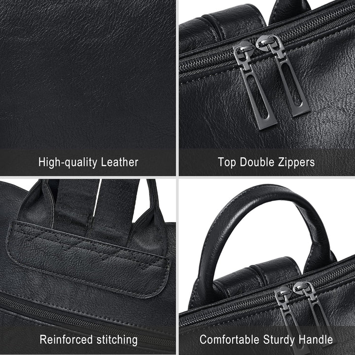 Shrrie rucksack damen elegant geeignet für 15,6Zoll-Notebooks Langlebig wasserdicht Damen aus Leder
