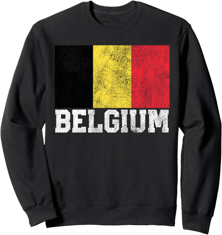 Belgien Flagge Familie Stolz Land Nation Vintage Männer Frauen Sweatshirt