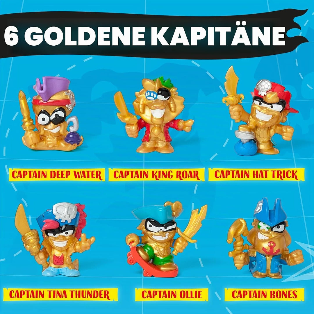PIRATIX, Golden Treasure - Adventure Pack Serie. Jede Box hat Überraschung, 2 Flaggen, Kanone, Proje