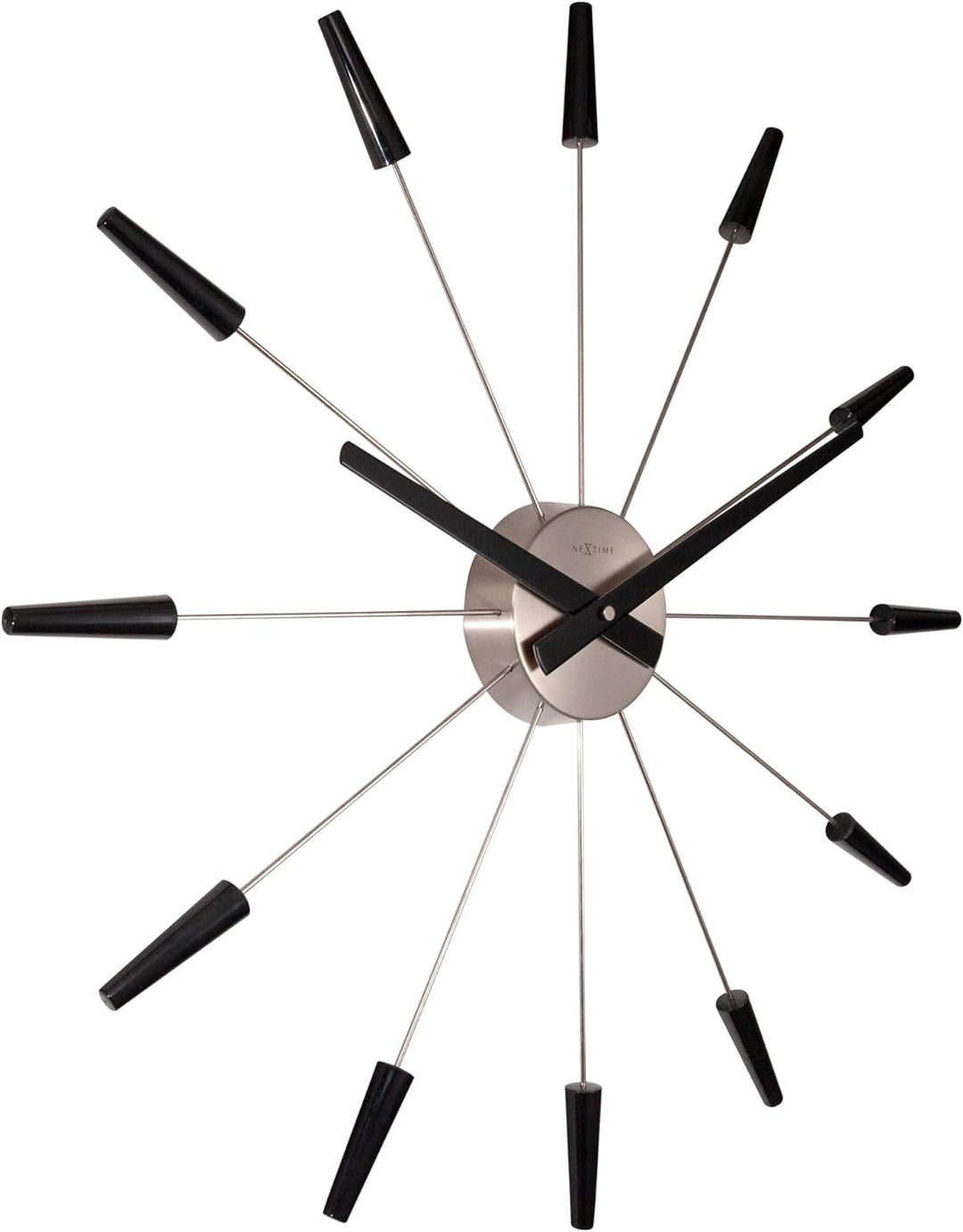NeXtime Plug Inn Wanduhr, Edelstahl, Mehrfarbig, 58cm 58cm Mehrfarbig, 58cm Mehrfarbig