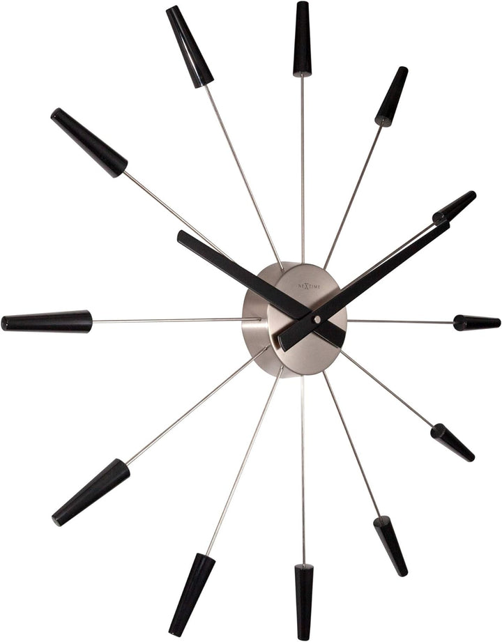NeXtime Plug Inn Wanduhr, Edelstahl, Mehrfarbig, 58cm 58cm Mehrfarbig, 58cm Mehrfarbig