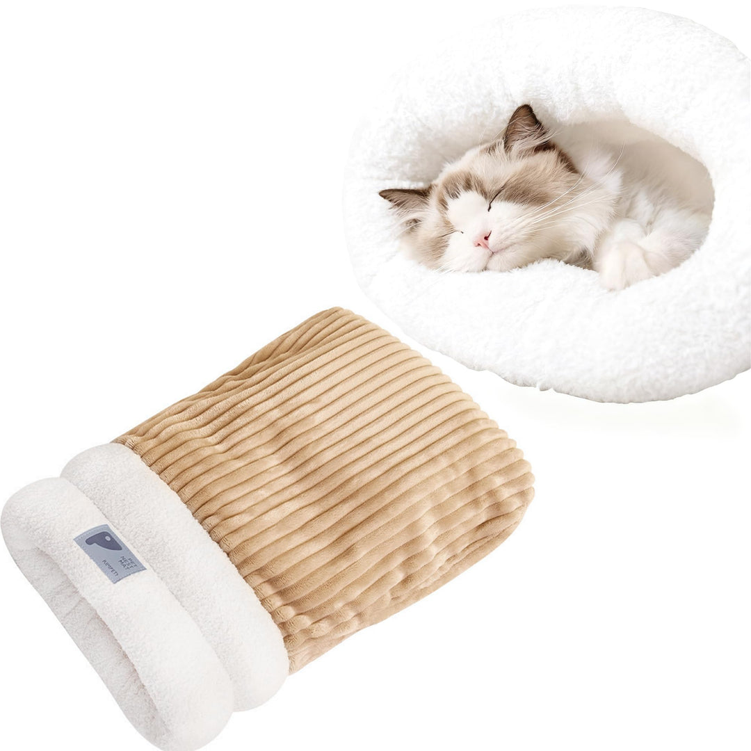 Katzenschlafsack, Kuschelsack Flauschig Halbgeschlossenes, Kuschelhöhle