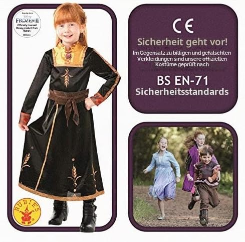 Disney, Kostüm für Kinder, „Anna“ aus „Die Eiskönigin 2“ S bunt S Mehrfarbig, S Mehrfarbig